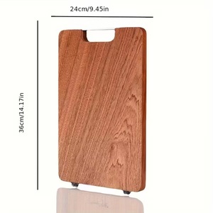 Tabla de cortar de madera resistente con ranura para jugos, diseño grueso y estable, superficie apta para cuchillos, ideal para preparar y servir carne - Product Image 6