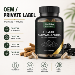 Suministro directo de fábrica, marca privada, venta caliente, shilajit puro del Himalaya con cápsulas de Ashwagandha - Product Image 4