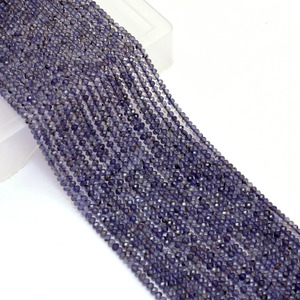 Cuentas Sueltas de Iolita AAA+ de 3mm-4mm, Microfacetadas, en Forma de Rondelle, Iolita Azul Natural, Piedra Semipreciosa para Joyería - Product Image 4