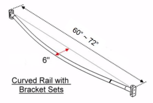 Riel de cortina semicircular personalizable para baño - Product Image 5