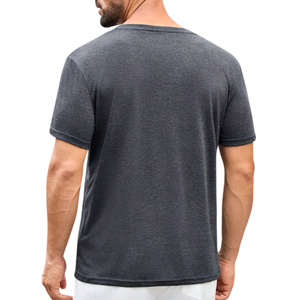 เสื้อยืดคอกว้างผู้ชาย ปี 2025 ผ้าฝ้าย 100% สวมใส่สบาย ทรงเข้ารูป สีขาว สั่งทำได้ สำหรับฤดูร้อน น้ำหนัก 180 กรัม ทรงหลวม สไตล์ลำลอง - Product Image 3