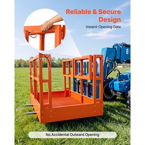 Plateforme de travail en maille pour chariot télescopique 48 x 73,9 pouces, capacité 2000 lb, panier de sécurité pour chariot élévateur - Product Image 6