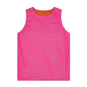 Pink Reversible Mesh <b>Training</b> Vest Breathable Quick Dry Sleeveless Sport <b>Bib</b> for Adults Unisex All Seasons - Product Image 1