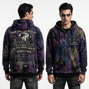 Sudadera con capucha personalizada tie-dye para hombre, estilo urbano, morado azul mármol, lavado, extragrande, con estampado gráfico, forro polar grueso, top con capucha con estampado de galaxia - Product Image 5