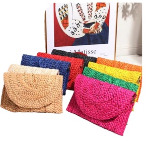 Sacs de paille tissés à la main pochette sacs de paille personnalisés dames épaule sacs à main produits en gros - Product Image 1