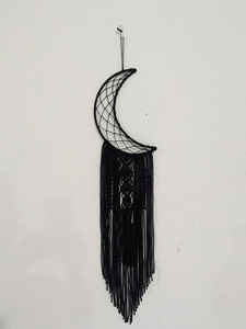 Tapiz de Pared Bohemio Hecho a Mano con Borlas, Decoración del Hogar, Arte de Pared, Tapiz de Pared de Macramé de Algodón Hecho a Mano, Ecológico - Product Image 1
