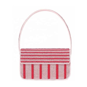 Bolso de Hombro de Una Sola Correa con Bordado de Cuentas Multicolor, para Llevar Artículos Personales Pequeños, Teléfono, Llaves, Accesorios, Estilo Veraniego - Product Image 3