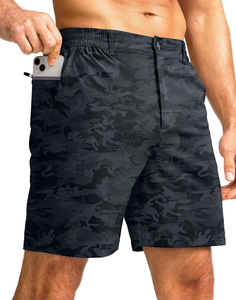 Shorts de golf décontractés pour hommes, taille mi-haute, en polyester/coton de haute qualité, avec cordon de serrage en toile, séchage rapide, fabrication OEM sur mesure - Product Image 1