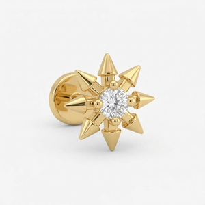 Pendientes de Oro de 18K con Diamantes Redondos Certificados por IGI, Joyería Moderna para Mujer, Regalo para Bodas y Fiestas - Product Image 2