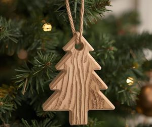 Elegant Wood Christmas <b>Hanging</b> <b>Ornaments</b> For Christmas Tree Holiday Home Party Seasonal Decor Collection - Product Image 5