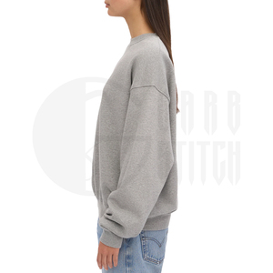 Sudadera Oversize de Cuello Redondo para Mujer, Casual, de Forro Polar, Manga Larga, Lisa, Personalizable, de Algodón - Product Image 4