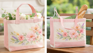 Custom Printed logo Cotton <b>Canvas</b> <b>Tote</b> Bag Reusable Grocery Shopper Bag With Gusset Bottom for Retail Store Daily Shopping - Product Image 5