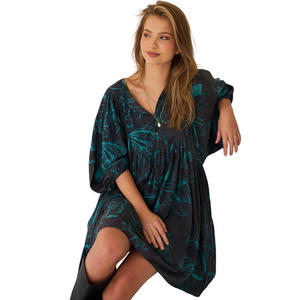 Mini vestido estampado para mujer, traje de verano de cintura alta - Product Image 4