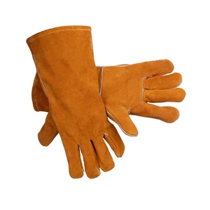 Whole Sale <b>Cheap</b> Price Cowhide Split Leather Welding Gloves Heavy Duty Flame Resistant Work Protection Firefighting <b>Bbq</b> Gloves - Product Image 3