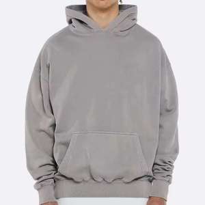 Sudadera con Capucha Extra Grande para Hombre, 100% Algodón, Alta Calidad, 500gsm, Tejido Grueso, Hombros Caídos, Color Sólido, para Otoño - Product Image 4