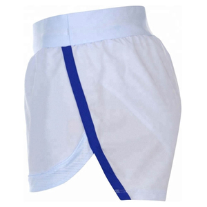 Shorts Deportivos para Mujer 2026, Transpirables, Color Azul Claro, Cintura Alta, Elásticos, Tejido de Punto, Diseño con Franja Lateral, OEM ODM - Product Image 6