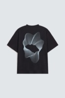 T-shirt en coton noir surdimensionné pour homme Sportsly International, col rond, manches courtes, couleur unie, jersey décontracté, écologique, 240g