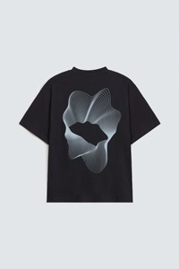Camiseta Deportiva Oversize Negra de Algodón para Hombre Sportsly International, Cuello Redondo, Manga Corta, Color Sólido, Tejido Jersey Casual, Ecológica, 240g - Product Image 5