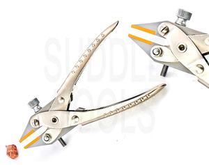 Pince à bec plat en acier inoxydable à action parallèle, mâchoires lisses avec verrouillage latéral par vis, 160 mm, outils pour la pose de bijoux et la fabrication de montres D - Product Image 3