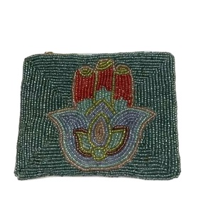 Article unique, élégante pochette à monnaie faite à la main avec perles, portefeuille de haute qualité, prix direct d'usine - Product Image 1