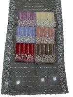 Sari élégant en tulle violet avec broderie argentée, séchage rapide, toutes saisons, pour mariage et soirée, longueur ras du sol, coupe classique, pour femme, style Bollywood