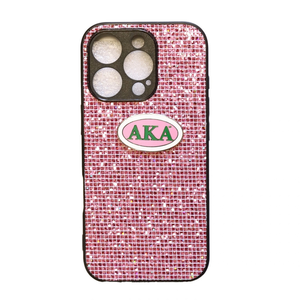 เคสไอโฟน AKA สีชมพู ประดับคริสตัลและเพชรเทียม ป้องกันรอยขีดข่วน หรูหรา แฟชั่น - Product Image 1