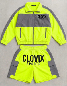 Custom Sport Windproof <b>Jacket</b> And Shorts <b>Lightweight</b> Streetwear Mens Nylon Tracksuits Windbreaker Shorts Sets - Product Image 4