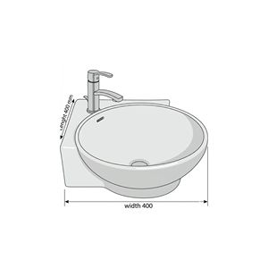 อ่างล้างหน้าทรงโค้งมน - Product Image 3