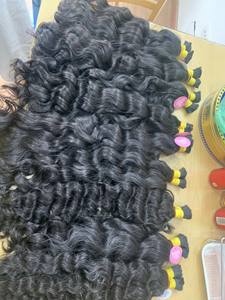 Venta al por mayor extensiones de cabello Remy camboyano a granel de un solo donante y doble dibujado rizado suelto estilo de onda profunda Paquete de materias primas - Product Image 5