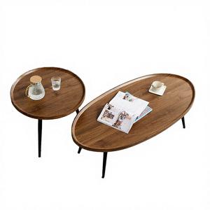 Petite table basse ronde en bois pour salon, design moderne et luxueux, durable et facile à nettoyer, meubles pour la maison, garantie 1 an - Product Image 3