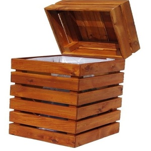 Poubelle en bois de luxe avec base en métal, organiseur de déchets moderne pour la maison et le bureau - Product Image 2