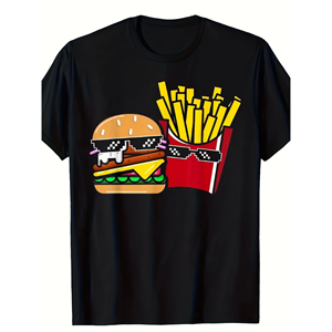 T-shirts pour hommes en coton 100% respirant, décontractés, brodés, tricotés, unis - Product Image 1