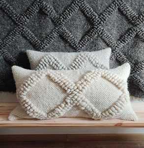 Funda de cojín de lana para decoración del hogar, interior y exterior, 45x45, fundas de cojín de lana tejidas a mano de la India - Product Image 6