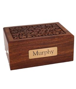 Urna de palisandro para mascotas, tallada a mano para cenizas, urna grande para perros adultos, urnas para ataúdes al por mayor - Product Image 1