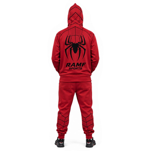 Wholesale Good Quality Cotton/<b>Polyester</b> Fleece Breathable Windproof Winter Spider Flock Embroidered <b>Hoodie</b> Best Supplier - Product Image 2
