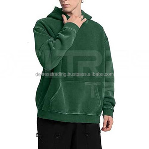 Sweat à capuche d'hiver en molleton de coton pour hommes avec couleurs personnalisables et logo Sweat-shirt respirant écologique - Product Image 1
