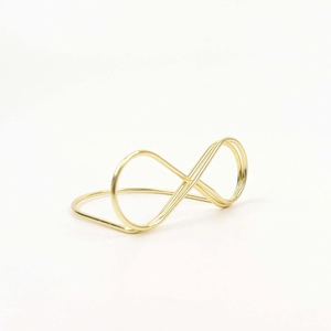 Infinity Symbol <b>Table</b> <b>Card</b> Holder Gold Metal Design for Place <b>Cards</b> Menu Tags or Photo Display at Wedding and Event <b>Tables</b> - Product Image 2