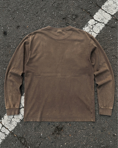 Camiseta de Manga Larga para Hombre, Estilo Casual, Cuello Redondo, Bordado Distressed, Corte Regular, Lavado Ácido, Estilo Hip Hop - Product Image 2