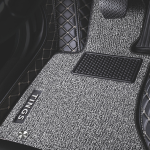 Alfombrillas de Coche de Lujo de Doble Capa de Cuero PU + PVC, Ajuste Personalizado, Cobertura Total, Acolchado de Diamantes, 10 mm de Grosor, Impermeables - Product Image 5
