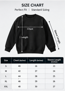 <b>Women's</b> Black Crew Neck <b>Sweatshirt</b> with Front <b>White</b> Embroidery Logo Windproof Regular Sleeve Knitted Cotton Autumn Wear - Product Image 2