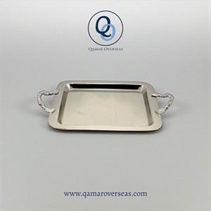 Handmade Elegant <b>square</b> Stainless Steel Serving Tray for Home Catering/Restaurant Use Custom Size Available QAMAR OVERSEAS - Product Image 3