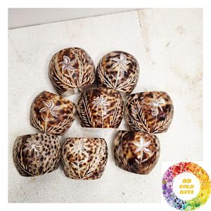 Tiger Cowrie Shell Napkin Ring Handmade Coastal Decor Accessory for Restaurant Wedding Dinner <b>Tables</b> and Events - Product Image 6