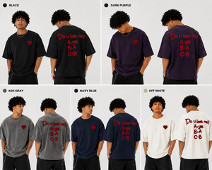 เสื้อยืดโอเวอร์ไซส์ปักลายเชนิลล์แบบกำหนดเอง สำหรับผู้ชายและผู้หญิง สไตล์วินเทจ ผ้าคอตตอนเนื้อหนัก ทรงบ็อกซี่ สตรีทแวร์ ยูนิเซ็กส์ รับผลิตแบบ OEM ODM - Product Image 4
