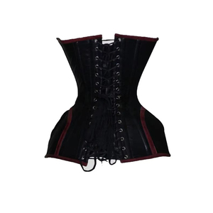 Corset respirant en toile et cuir PU grande taille pour femme - Gaine amincissante à haute compression pour usage quotidien et sportif, tailles et couleurs personnalisables - Product Image 6