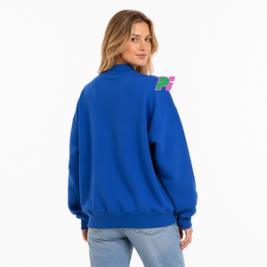 Sudadera de cuello alto para mujer, otoño/invierno, con parche bordado de la bandera de Texas, estilo casual oversize, 100% algodón polar transpirable - Product Image 4