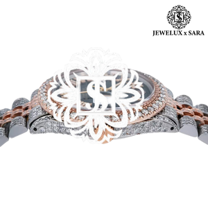 Luxury <b>Arabic</b> Dial Moissanite Diamond Hip Hop <b>Watch</b> Full Bling Stainless Steel Wristwatch for Men Available for Affordable Price - Product Image 3