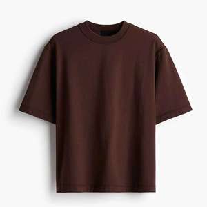 เสื้อยืดโอเวอร์ไซส์ผ้าคอตตอนหนาน้ำหนักมาก พิมพ์โลโก้ได้ตามต้องการ สำหรับผู้ชาย สไตล์ลำลอง สตรีทแวร์ ทรงหลวม แขนสั้น คอกลม ระบายอากาศได้ดี แห้งเร็ว - Product Image 4