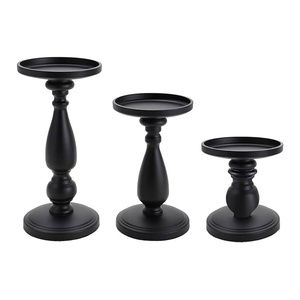 Support de bougie décoratif tendance pour la décoration de la maison, finition noire mate, en aluminium coulé, pilier de bougie fait main, personnalisé - Product Image 6
