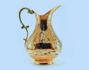 Carafe à eau en cuivre style rustique, carafe à eau en cuivre ambiance campagnarde, carafe à eau en cuivre couleur unie, prix usine de gros, article carafe en cuivre - Product Image 1