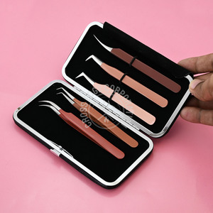 Top Trending Fiber Tip <b>Lash</b> Tweezers Eyelash <b>Cluster</b> Tweezer Set Vendor 45 90 Degree Angled for Volume <b>Lash</b> Extensions Tool - Product Image 5